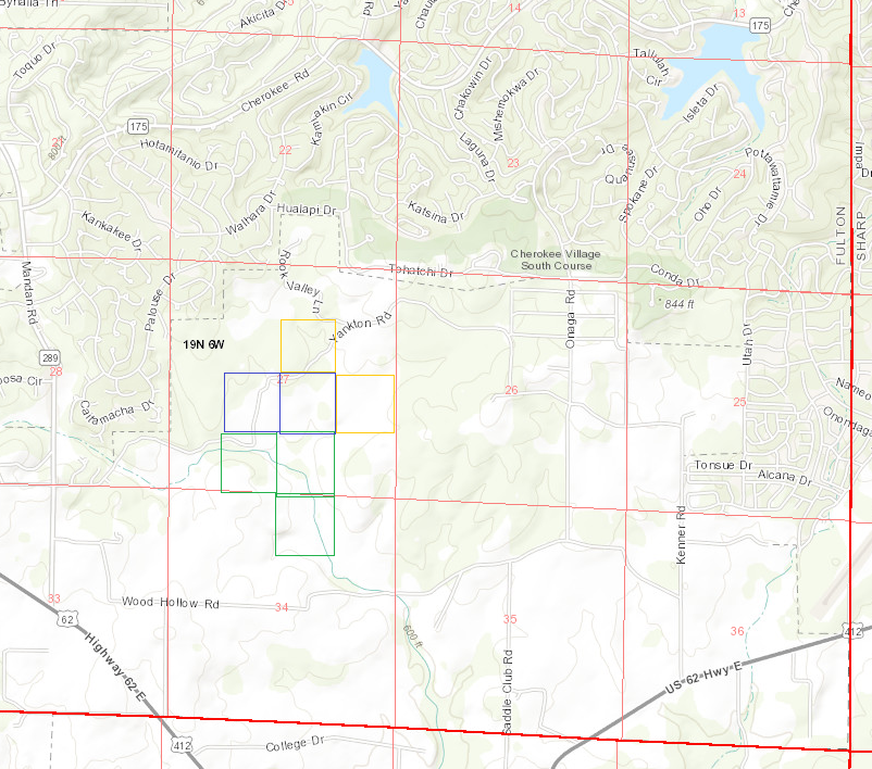 Area of Thomas Armstrong farm in Fulton County, AR